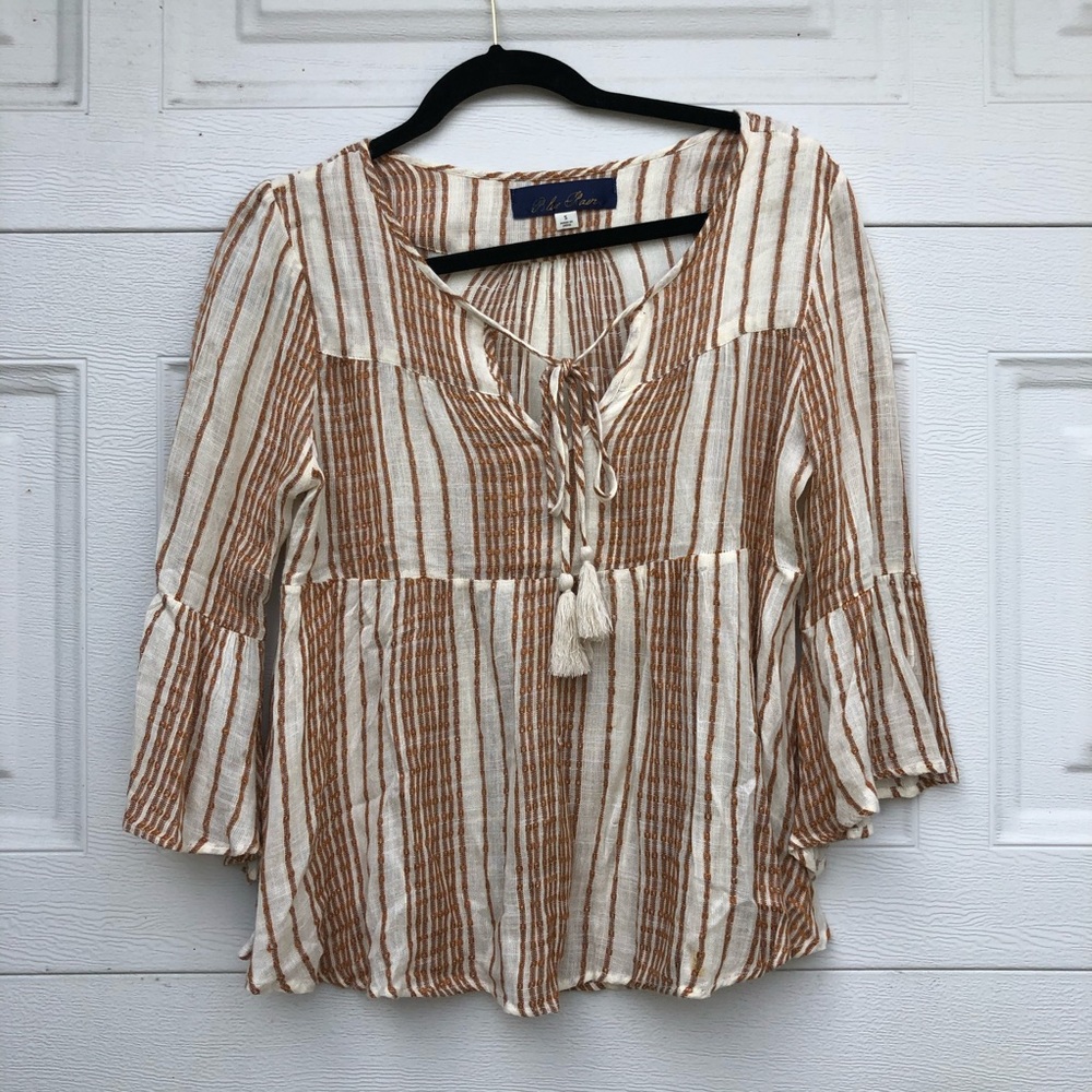 Striped peplum top